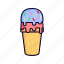 ice, cream, ice cream, cone, dessert, sweet 