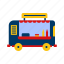 food, truck, car, delivery, restaurant, transportation
