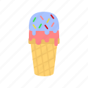 ice, cream, ice cream, sweet, dessert, cone