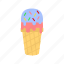 ice, cream, ice cream, sweet, dessert, cone 