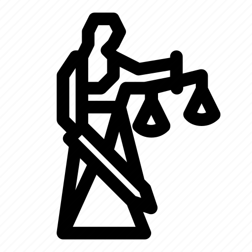 Justice, lady justice, law, scales, sword icon - Download on Iconfinder