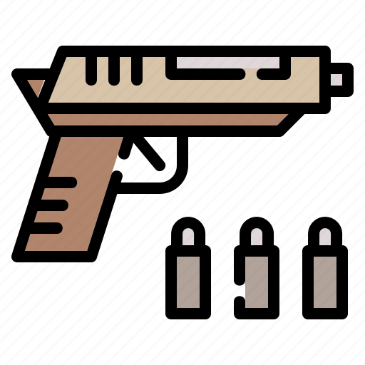 Hand, gun, pistol, revolver, miscellaneous, criminal, gaming icon - Download on Iconfinder