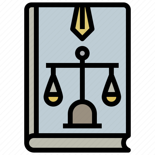 Law, book, justice, authority, litigation, punishment, barrister icon - Download on Iconfinder