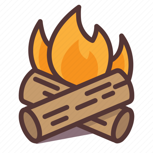 Burning, camp, campfire, camping, fire, hot, log icon - Download on Iconfinder