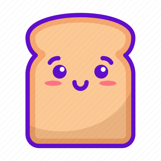 Bread, cute, food, kawaii icon - Download on Iconfinder