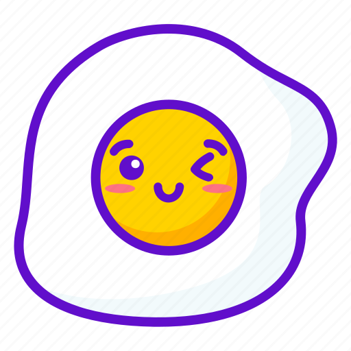 Cute, egg, food, kawaii icon - Download on Iconfinder