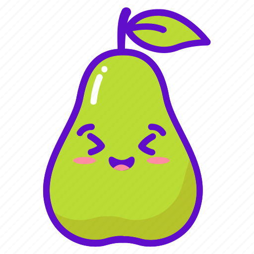 Cute, fruit, kawaii, pear icon - Download on Iconfinder