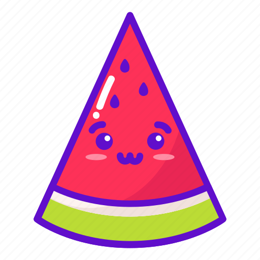 Cute, food, kawaii, watermelon icon - Download on Iconfinder
