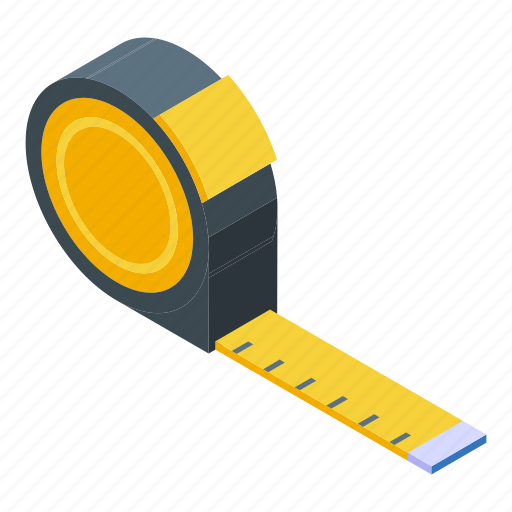 Measurement, tape, keep, distance, isometric icon - Download on Iconfinder