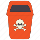 hazardous waste bin, bin, sorting, hazardous, waste bin, trash can, public trash