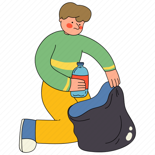 Picking up, trash, garbage bag, volunteer, housework, garbage, cleaning icon - Download on Iconfinder
