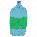 trash, garbage, waste, plastic, plastic bottle, water bottle, disposal