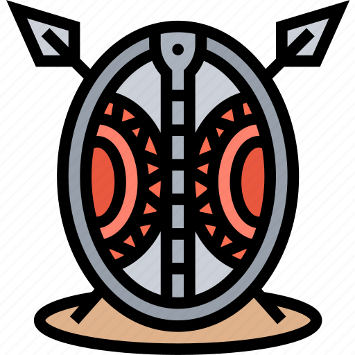 Shield, spear, kenya, emblem, national icon - Download on Iconfinder