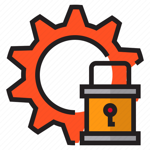Gear, key, lock, data, save icon - Download on Iconfinder