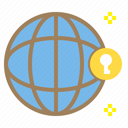Key, world, lock, save icon - Download on Iconfinder