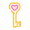 heart, key, wedding, open, close, padlock