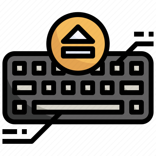 Eject, keyboard, button, computer, hardware, tool icon - Download on Iconfinder