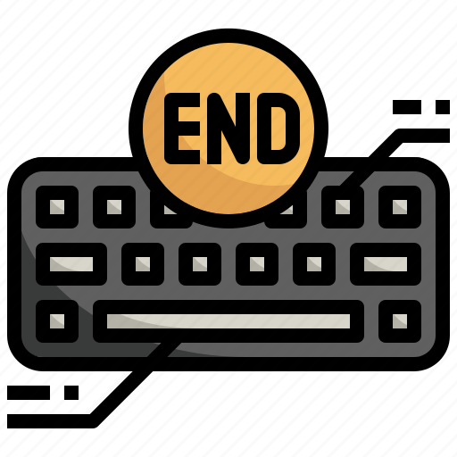 Ending, keyboard, button, computer, hardware, tool icon - Download on Iconfinder