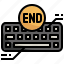 ending, keyboard, button, computer, hardware, tool 