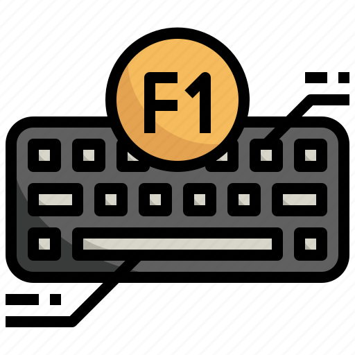 F1, function, keyboard, button, computer, hardware, tool icon - Download on Iconfinder