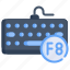 f8, function, keyboard, button, computer, hardware, tool 