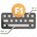 f1, function, keyboard, button, computer, hardware, tool