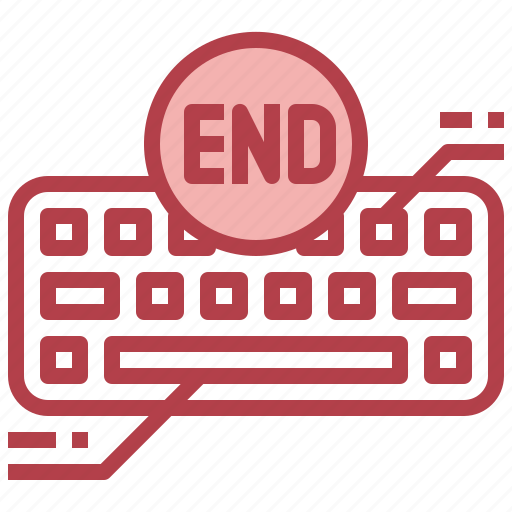 Ending, keyboard, button, computer, hardware, tool icon - Download on Iconfinder