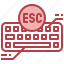 escape, keyboard, button, computer, hardware, tool 