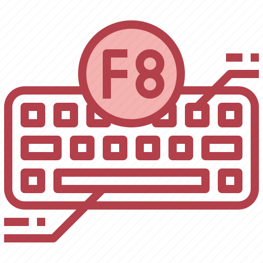 F8, function, keyboard, button, computer, hardware, tool icon - Download on Iconfinder