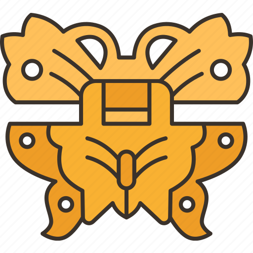 Latch, butterfly, close, entry, metal icon - Download on Iconfinder
