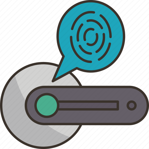Lock, door, fingerprint, verification, person icon - Download on Iconfinder