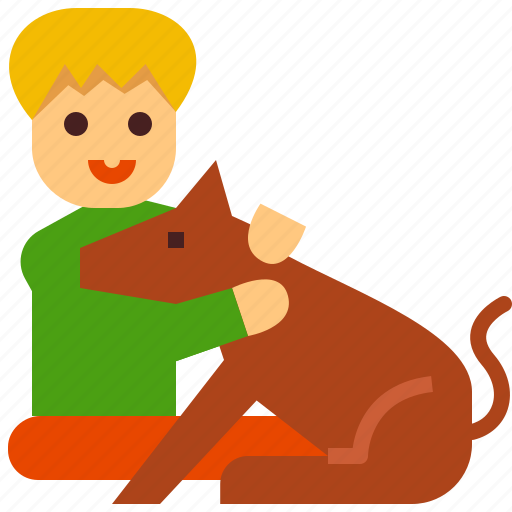 Kid, boy, dog, pet, animal icon - Download on Iconfinder