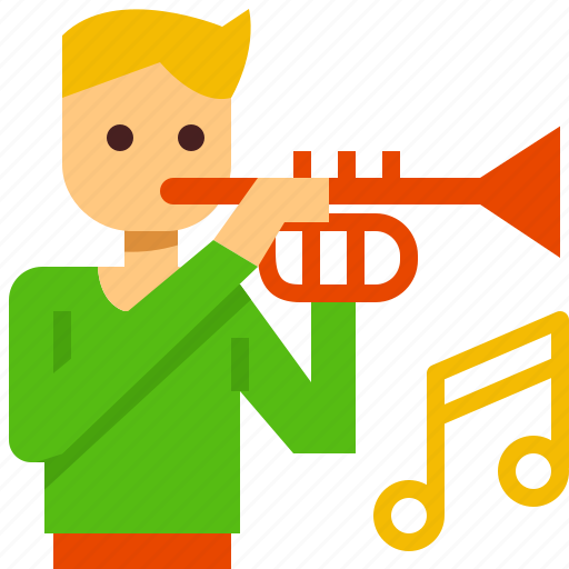 Kid, boy, music, trumpet, instrument icon - Download on Iconfinder