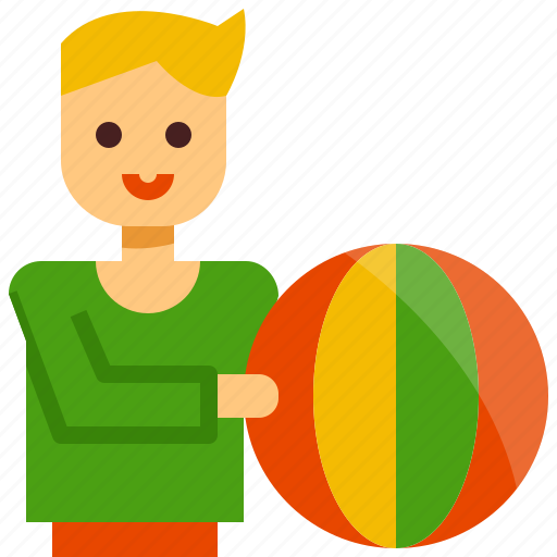 Kid, playing, ball, outdoor, hobby icon - Download on Iconfinder