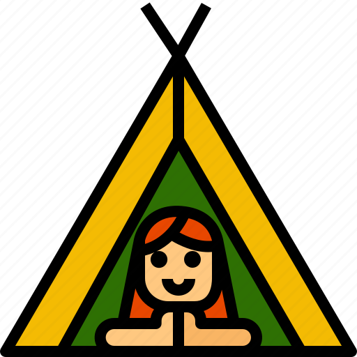 Kid, camp, tent, camping icon - Download on Iconfinder