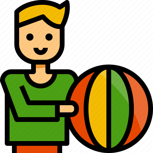 Kid, playing, ball, outdoor, hobby icon - Download on Iconfinder