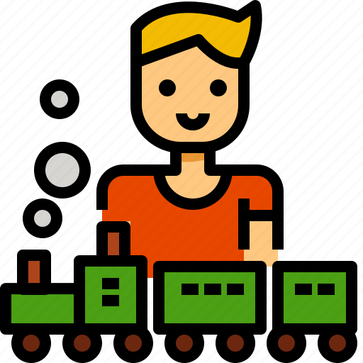 Kid, toy, boy, train icon - Download on Iconfinder