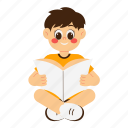 boy, reading, book, study, kid, student, education, girl, lecture