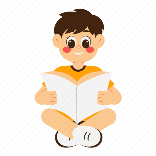 Boy, reading, book, study, kid, student, education icon - Download on Iconfinder