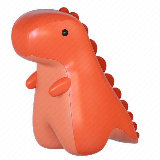 T-rex, dinosaur, doll, toy, kid, 3d, rubber toy 3D illustration - Download on Iconfinder