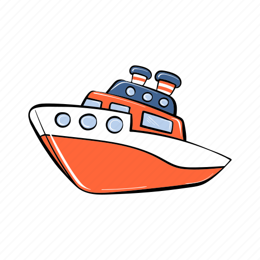 Cartoon, sea, ship, toy, travel, vessel, water icon - Download on Iconfinder