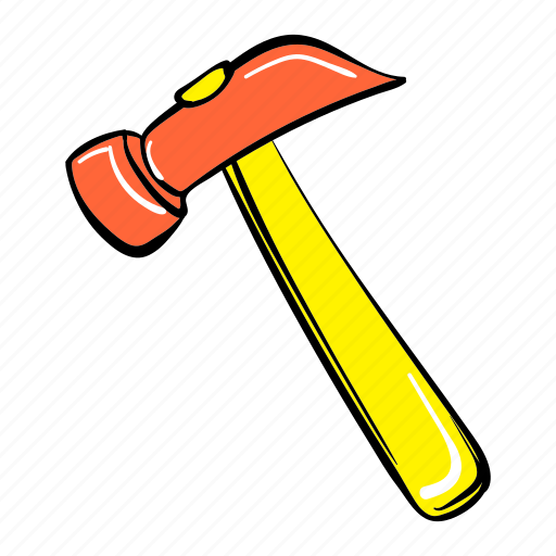 Cartoon, construction, equipment, hammer, repair, tool, work icon - Download on Iconfinder