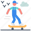 skateboarding, skating, roller, skate, kids, fun, time 