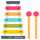 xylophone, musical, box, music, instrument, kids, toy, colorful
