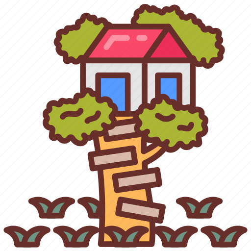 Tree, house, fort, playhouse, garden icon - Download on Iconfinder