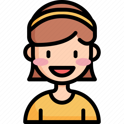 Girl, youth, young, kid, child, avatar, profile icon - Download on Iconfinder