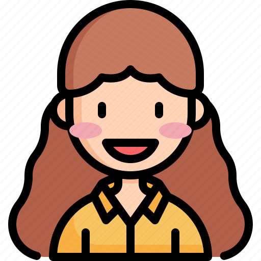 Girl, youth, young, kid, child, avatar, profile icon - Download on Iconfinder