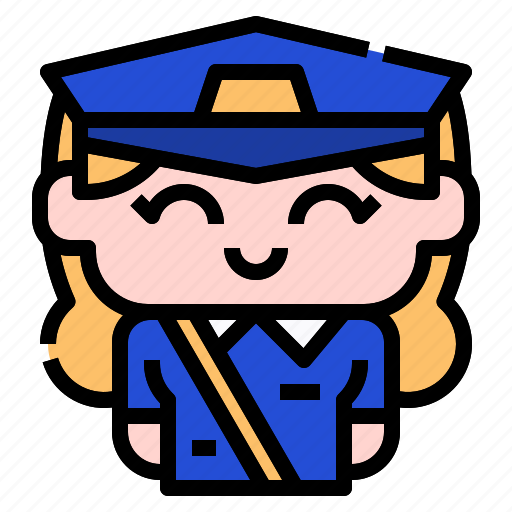 Post, office, delivery, kid, girl, woman, occupation icon - Download on Iconfinder