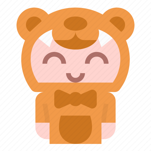 Bear, suit, user, avatar, kid, girl, costume icon - Download on Iconfinder