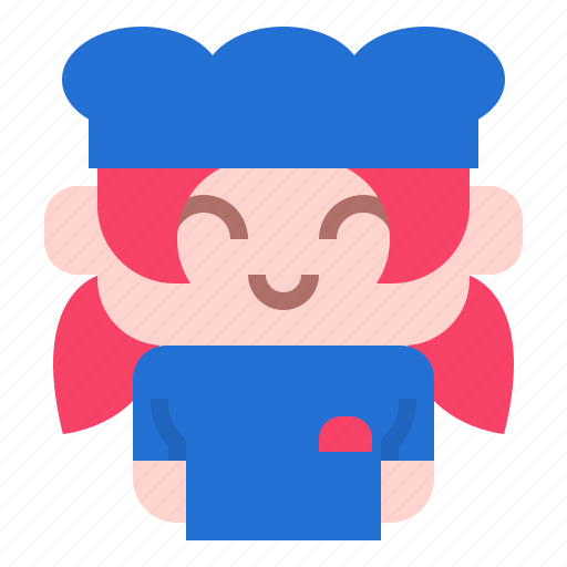 Chef, cook, user, avatar, kid, girl, costume icon - Download on Iconfinder